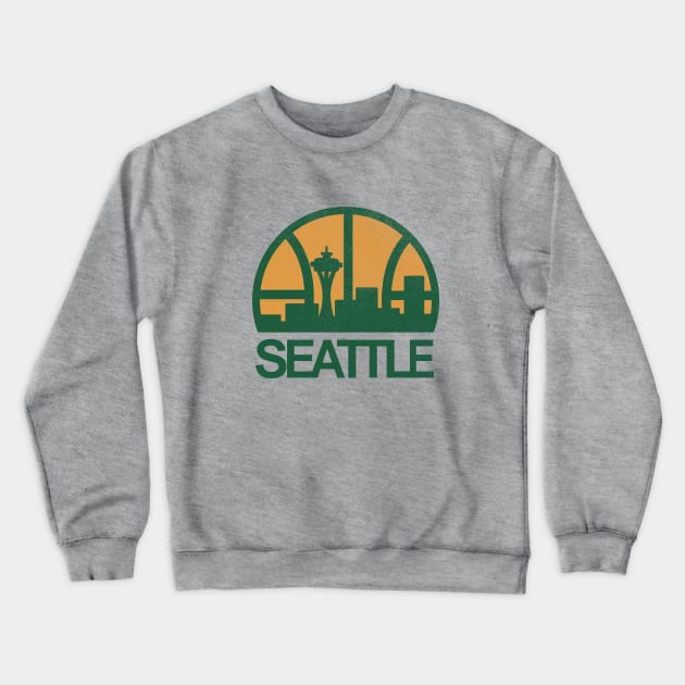 Iconic Seattle Supersonics Skyline Crewneck Sweatshirt by LocalZonly